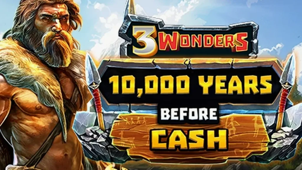 10,000 Years Before Cash سلاٹ گیم کا مرکزی لوگو اور تھیم